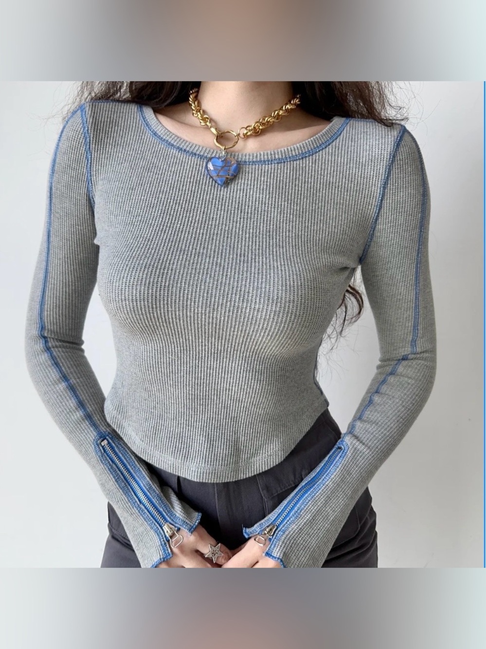 Free People Zip It Thermal Top